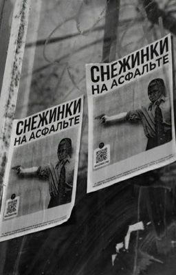 Снежинки на асфальте.